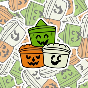 Boo Bucket Sticker - McDonalds Halloween Sticker - McWitch Sticker - McGhost Sticker - Childhood McDonalds Sticker - Halloween Bucket