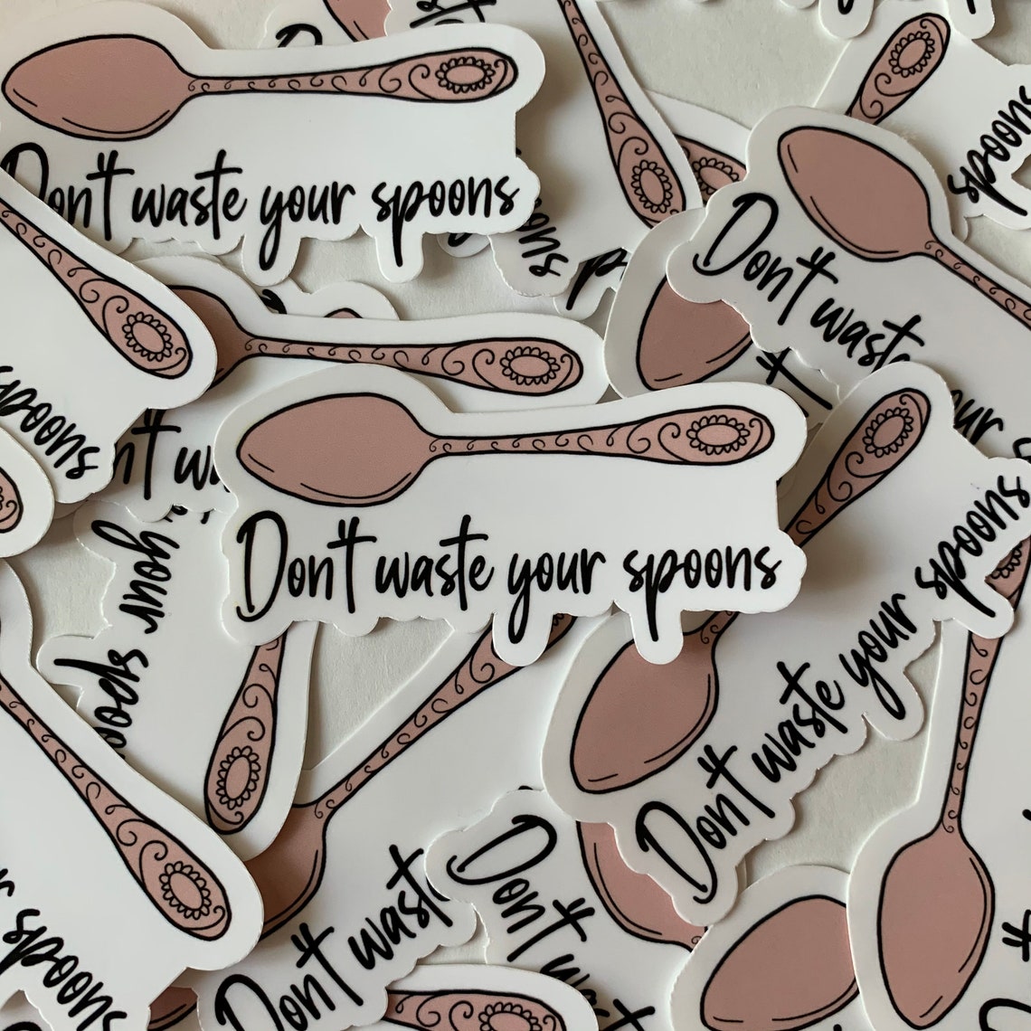 Spoon Theory Chronic Pain Mental Health Vinyl Sticker Etsy