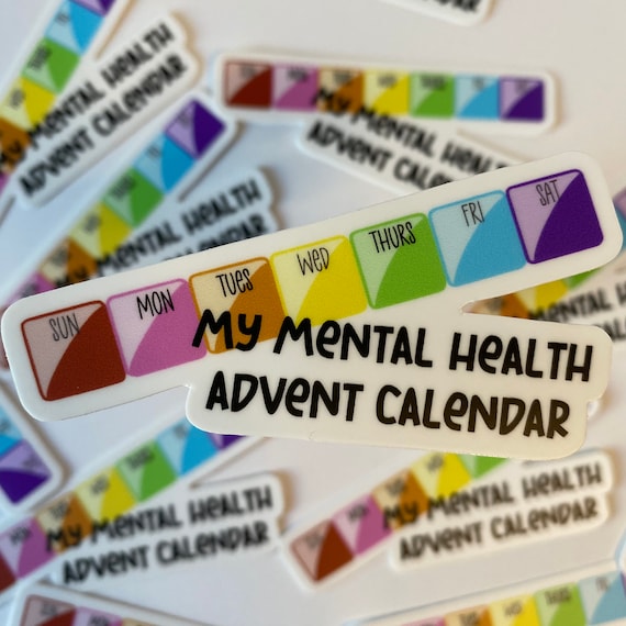 Mental Health Advent Calendar Sticker Positivity Sticker Etsy