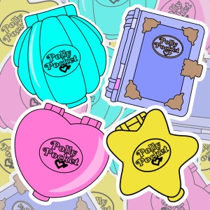 Polly Pocket Sticker Bundle - Nineties Nostalgia Toy Sticker - Millennial Memories - Childhood Throwback Sticker
