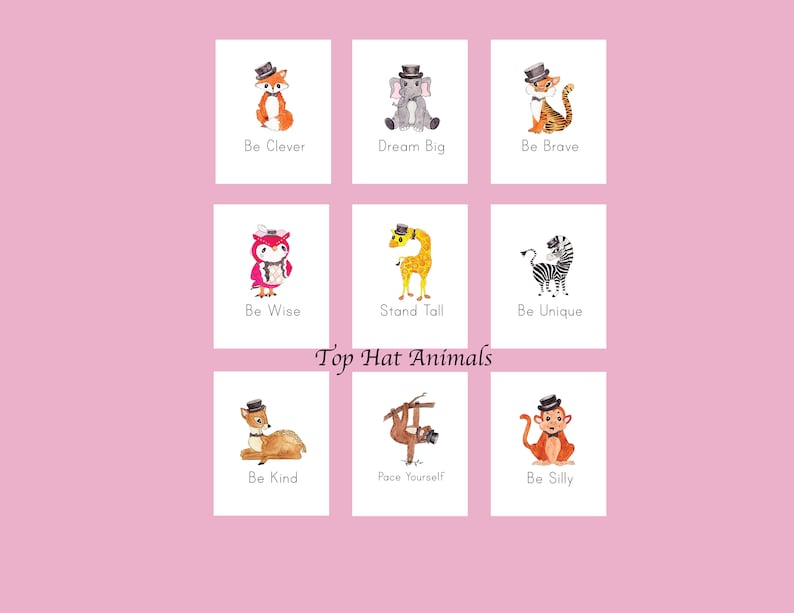 Set of 8 with Free Owl Art Prints