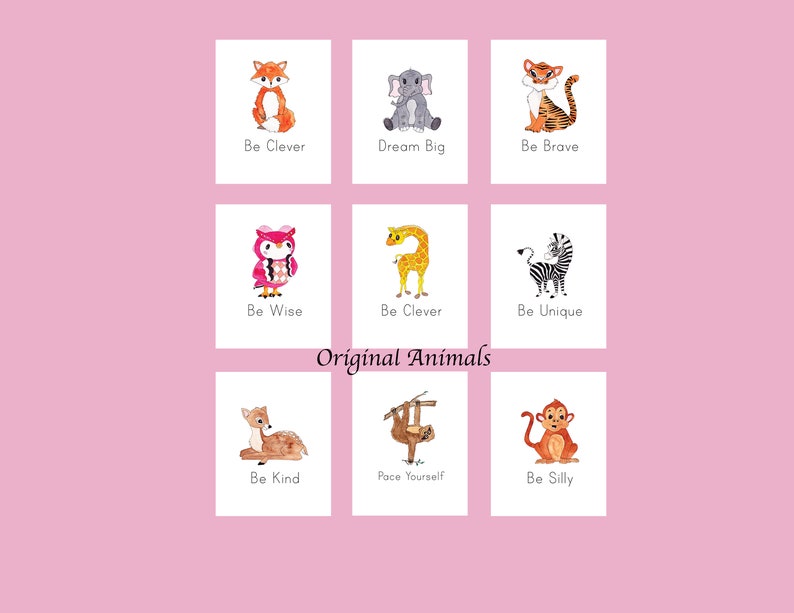 Set of 8 with Free Owl Art Prints