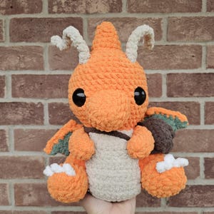 Dragonite Inspired Hand Crocheted Plushie