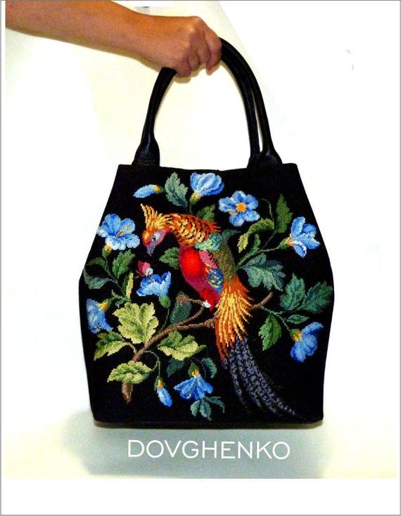 embroidered handbag