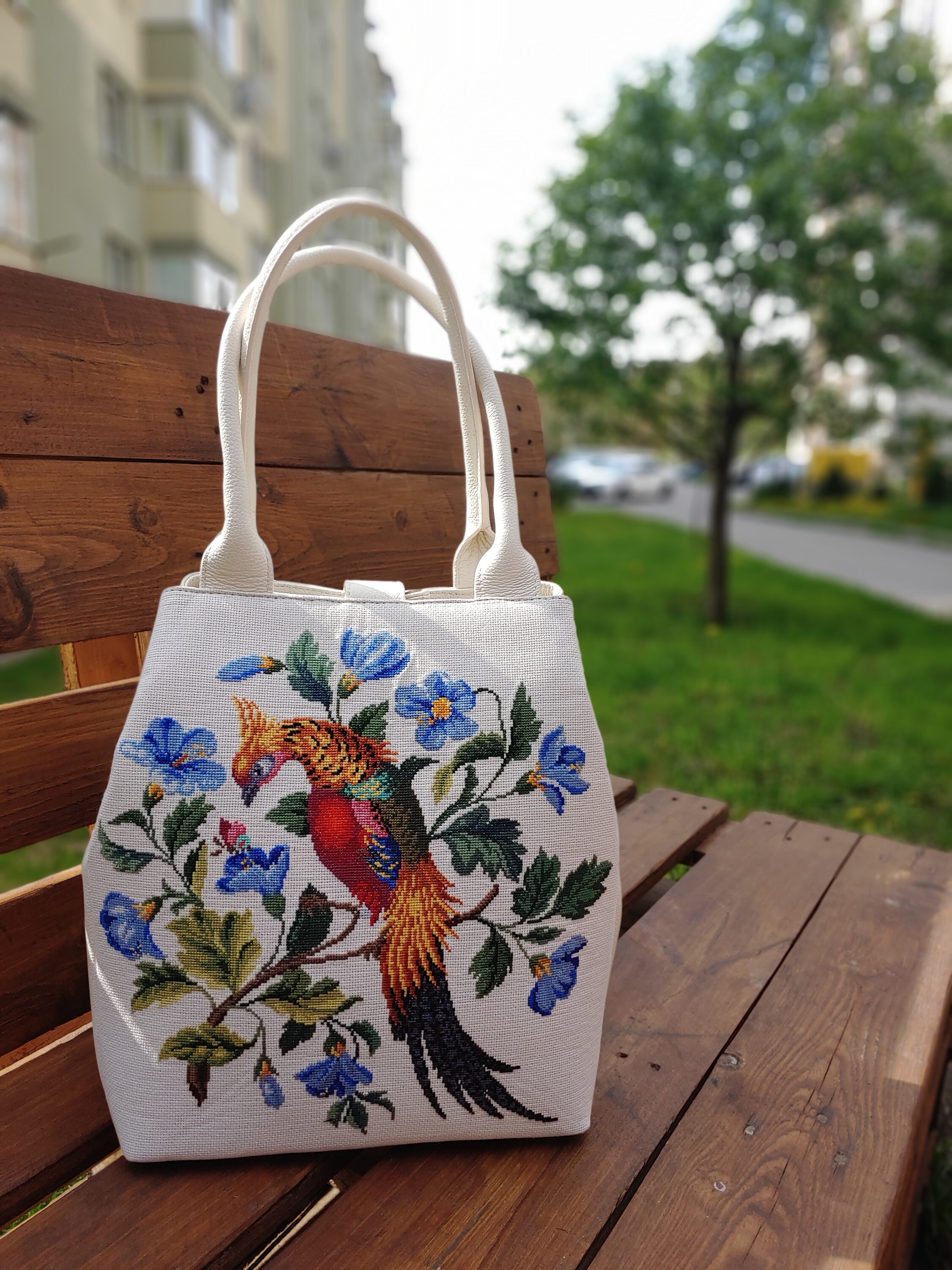 Embroidery handbag embroidered bag ukraine embroidery bird  etsy