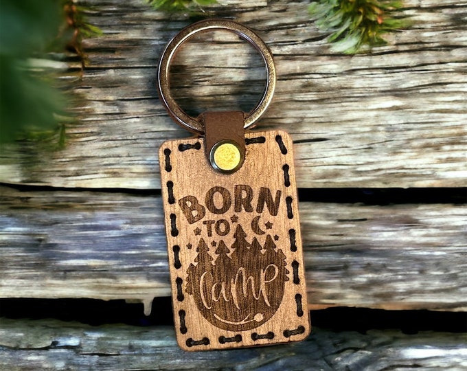 Personalized “Born To” key ring