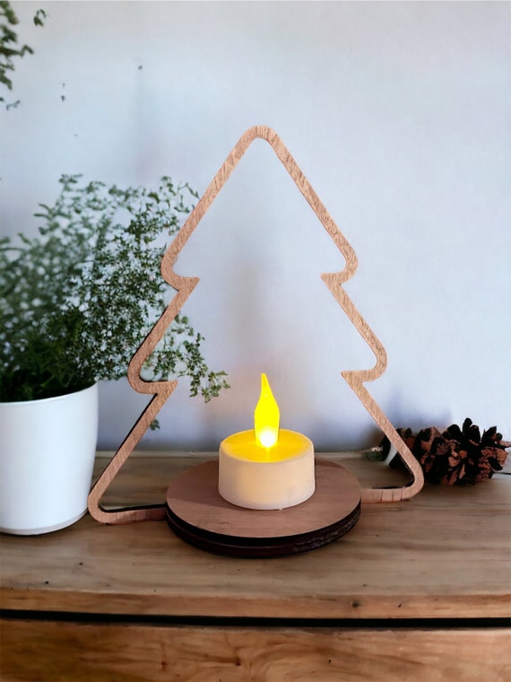 Christmas tree candle holder