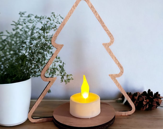 Christmas tree candle holder