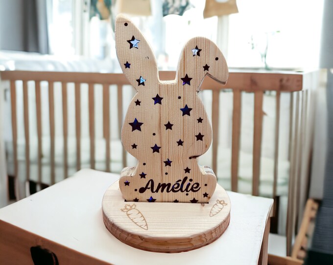 Personalized bunny lamp