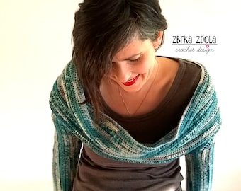 Noemi scarf with sleeves, crochet pattern, Easy Crochet Pattern, Scarf With Sleeves, Shrug Pattern, Sweater Pattern, Shawl Pattern