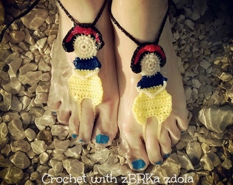 Crochet Pattern - Snow White barefoot (Pattern No. 008) - INSTANT DIGITAL DOWNLOAD