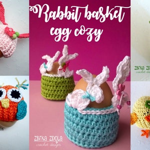 Egg cozy bundle Easter crochet patterns image 1