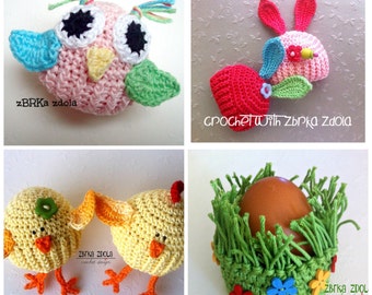 Easter crochet pattern pack - egg cozy