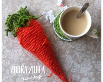 Crochet carrot treat bag