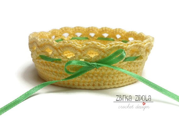 Mini Crochet Basket -  Crochet Pattern (Pattern No. 009) - INSTANT DIGITAL DOWNLOAD, storage solutions, small storage basket, home decor