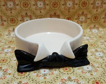 Vintage Handmade Tuxedo / Bow Tie Trinket Holder / Tray