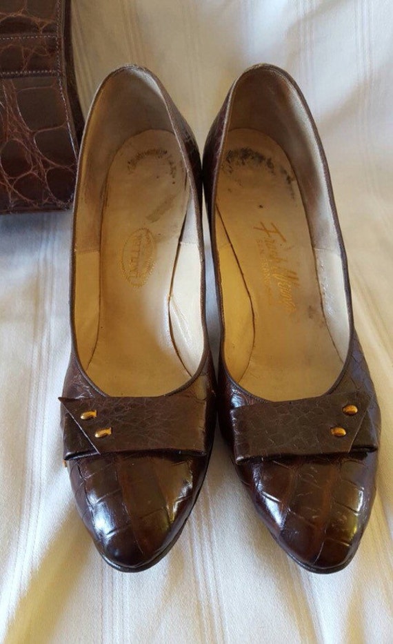 Genuine 40s / 50s Alligator Pumps With Matching Pu