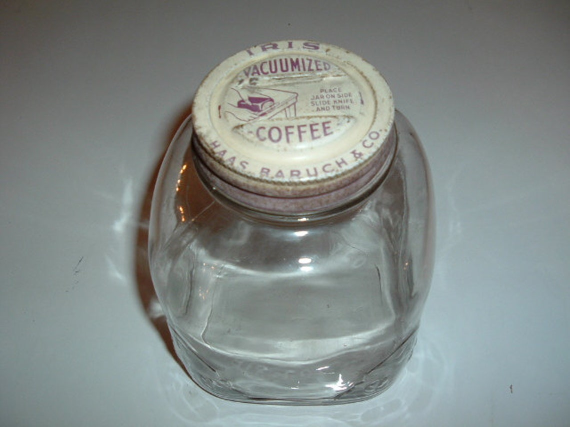 Vintage IRIS coffee jar by Haas Baruch & Co Etsy