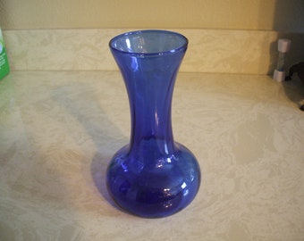 Cobalt blue illusions glass vase