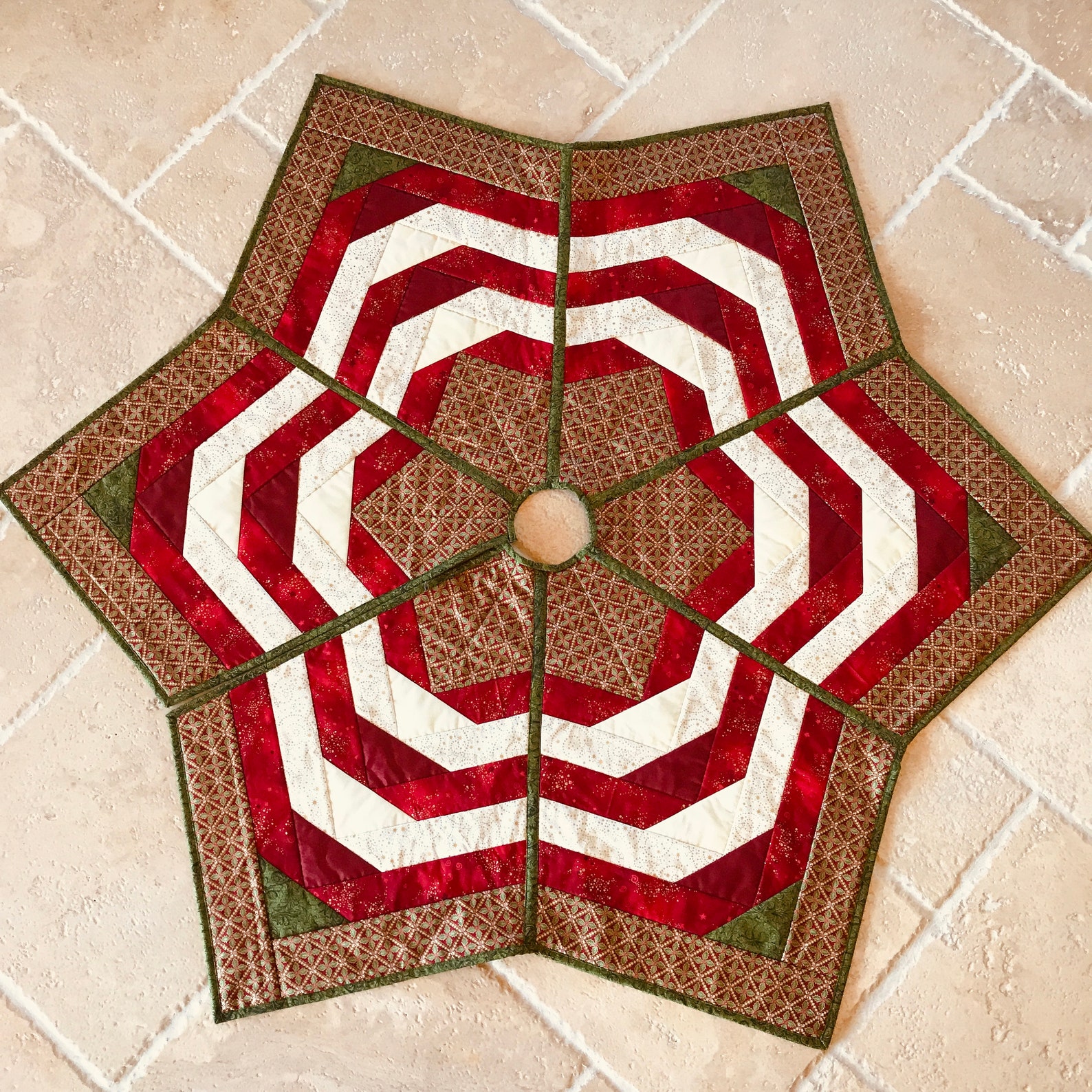 Tree Skirt Pattern, Quiltasyougo Etsy