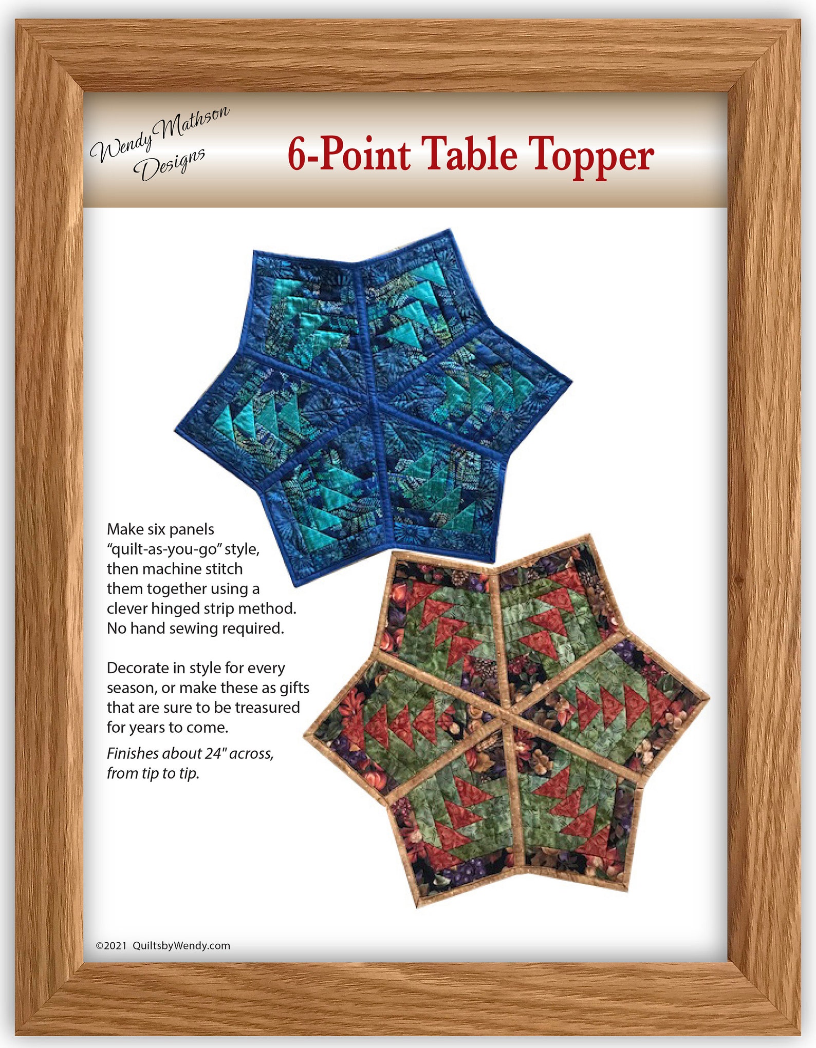 Table Topper Sewing Patterns Quilted Table Topper Pattern, Sewn