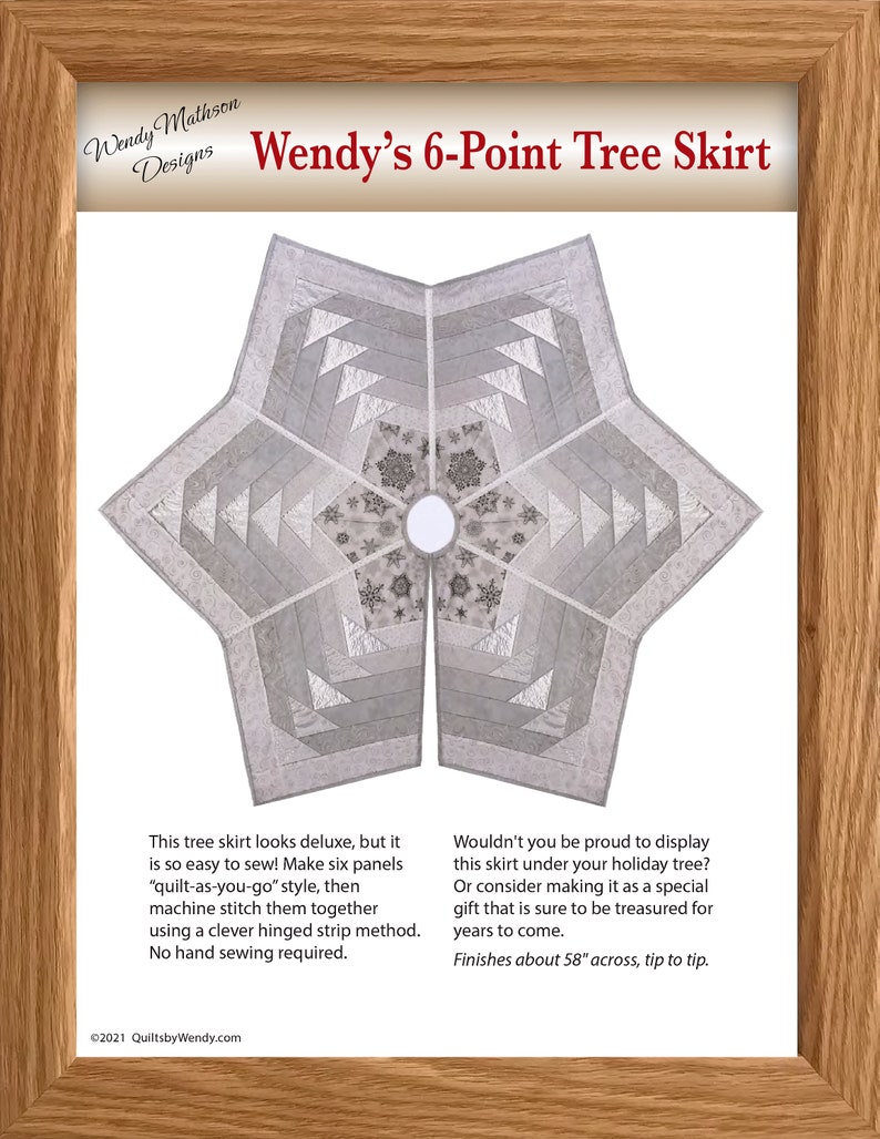 Tree Skirt Pattern, Quiltasyougo Etsy