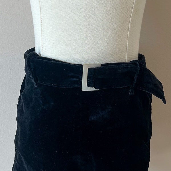 Boys 3T:  Velvet shorts with mother of pearl belt buckle, 1940s, vintage boy clothes, vintage baby boy