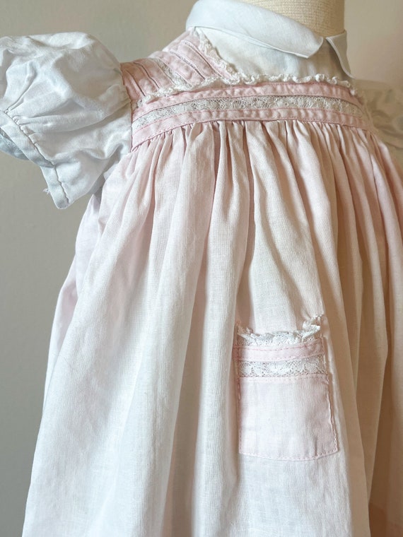 9-12 mo: Classic baby dress with lace detailing, … - image 4