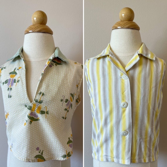 2T:  Pair of shirts with stripes and scarecrows, … - image 1