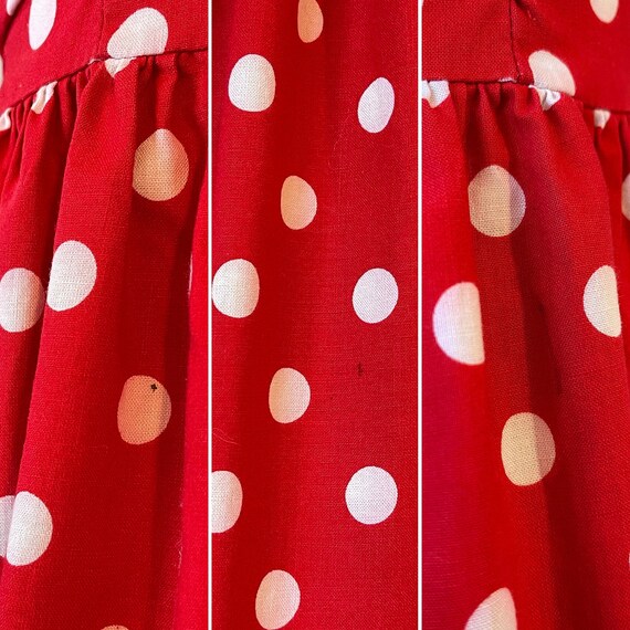 Girls size 5-6:  Polka dot dress, 1980s, vintage … - image 6
