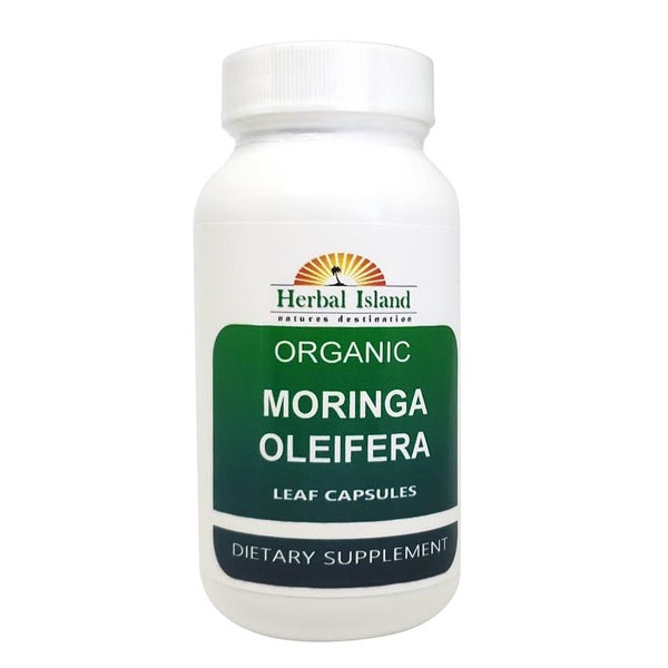 Moringa Oleifera Leaf Powder Capsules - Organic - 500mg Each