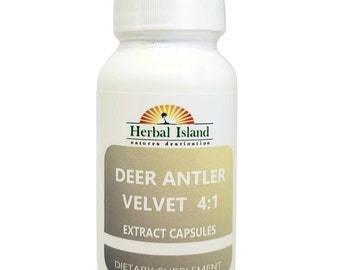Deer Antler Velvet Extract Powder 4:1 Capsules (500mg Each Capsules)