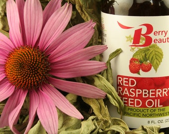 Red Raspberry Seed Oil - 100% Pure & Unrefined - Cold Pressed by Berry Beautiful from locally grown Raspberries - 8 Fl Oz (237 ml)