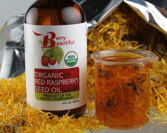 Bio-Samenöl aus rotem Himbeere: Kaltgepresst, USDA-zertifiziert - 4 fl oz