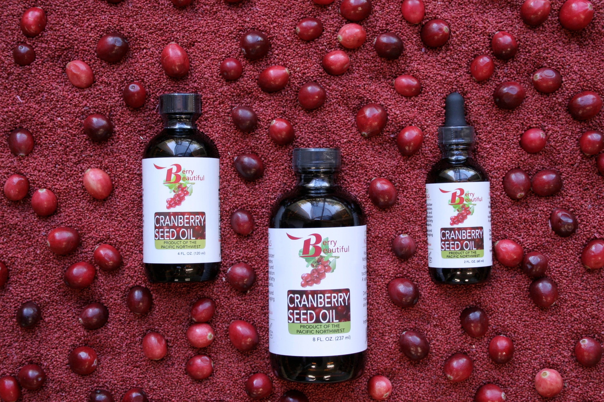 Cold-Pressed Cranberry Seed Oil: US Grown, For Skin & Hair