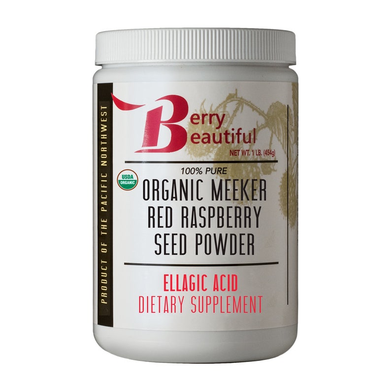 Certified Organic Meeker Red Raspberry Seed Powder 1 Lb / 454 G Ellagic
