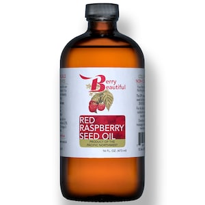 Red Raspberry Seed Oil 16 Fl Oz (473 ml) - Cold-Pressed by Berry Beautiful from Washington State Grown Red Raspberries