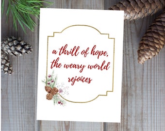 A Thrill of Hope, The Weary World Rejoices printable Christmas art