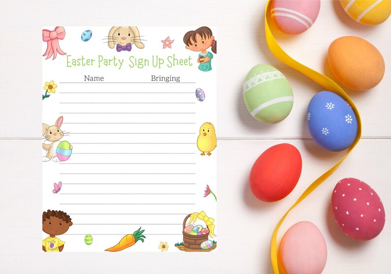 Editable Easter Party Sign up Sheet - Il 794xN.4689132638 Ebbg