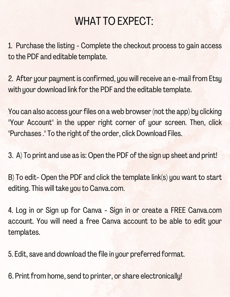 Editable Bake Sale Sign up Sheet, Digital Download - Etsy