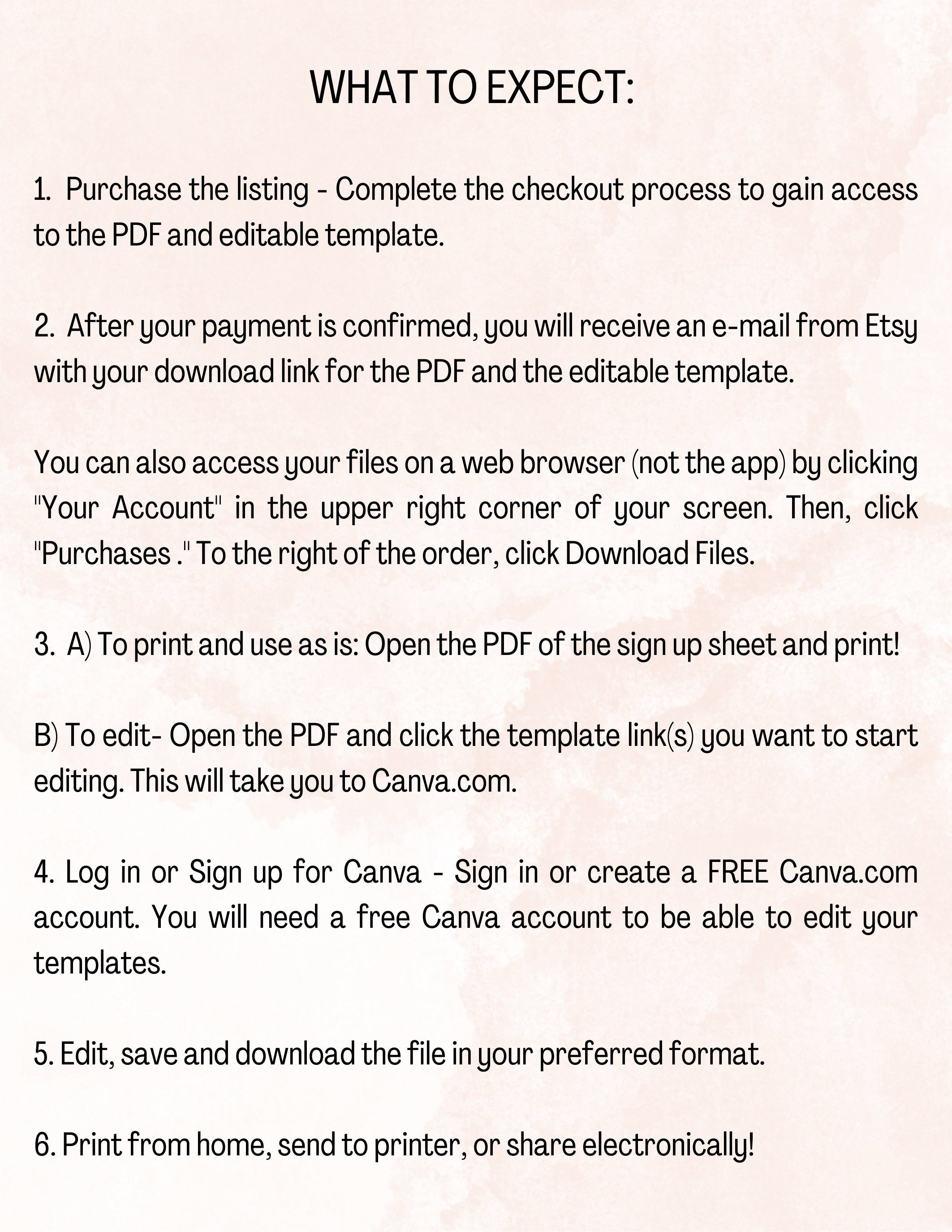 Editable Bake Sale Sign up Sheet, Digital Download - Etsy