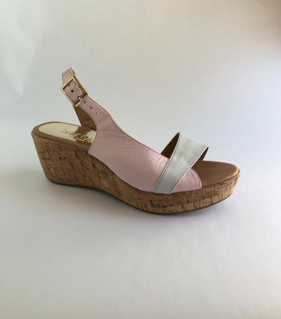 white wedge sandals size 3