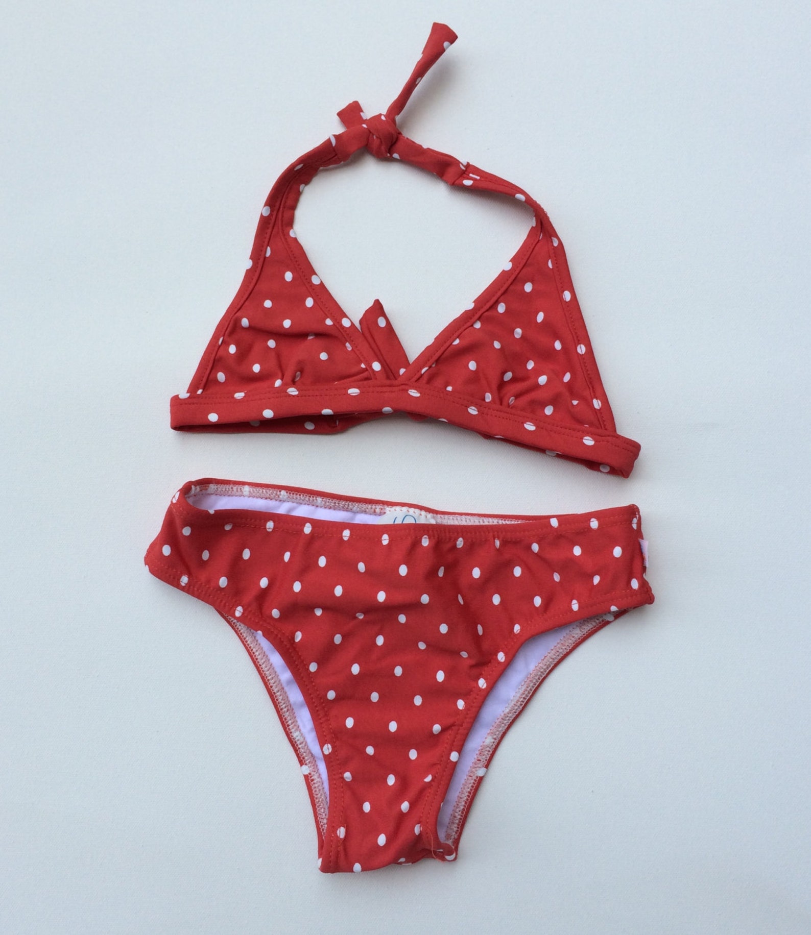 Red Polka Dot Bikini Childrens Size 6 | Etsy