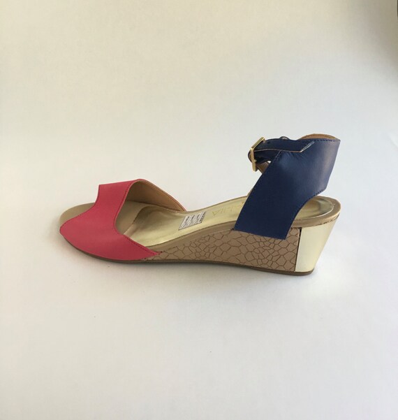 navy wedge heel sandals