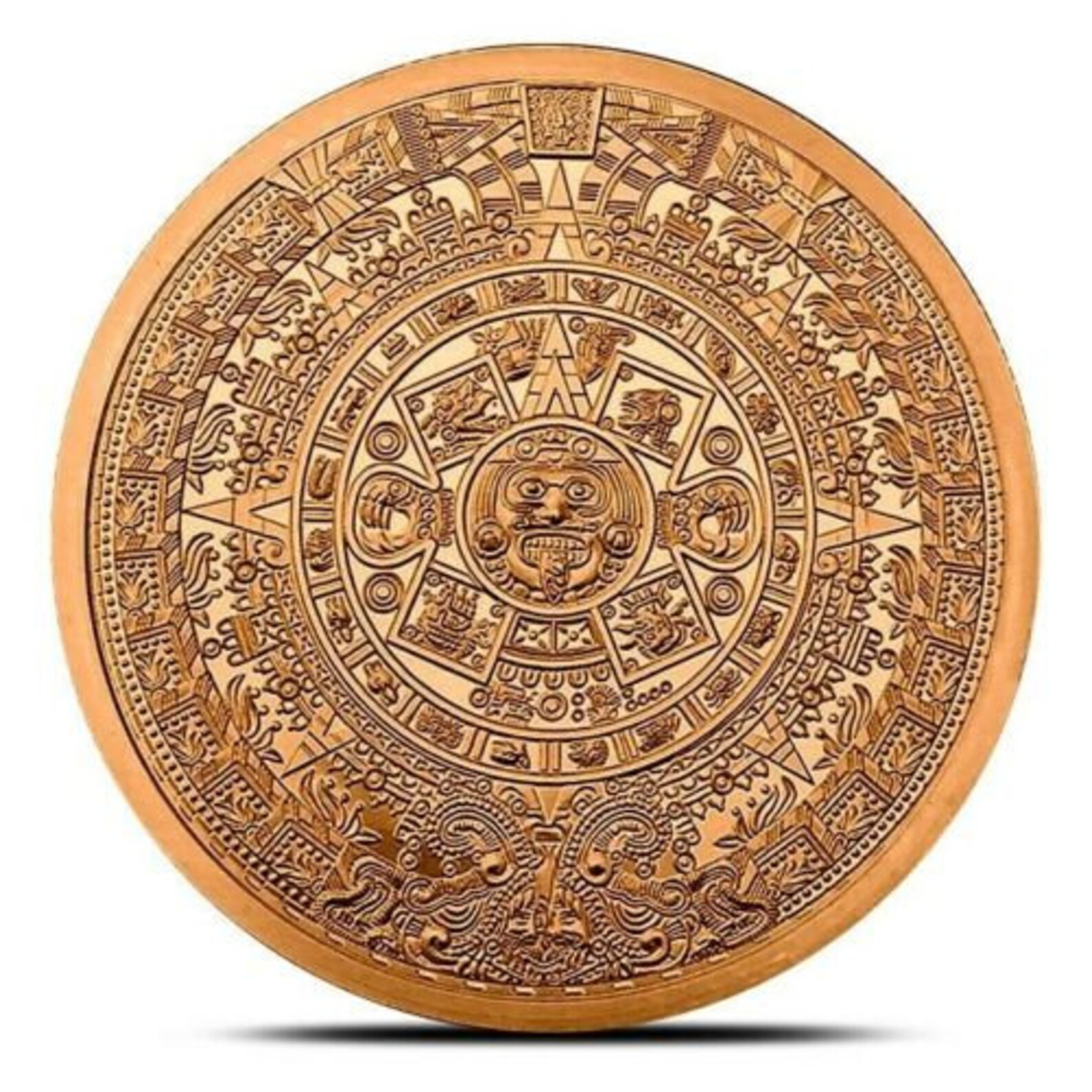 Beautiful Aztec Calendar 5 Oz .999 Fine Cu Copper Round | Etsy