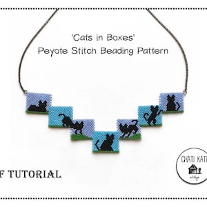 PDF Tutorial for  Cats in Boxes Necklace.