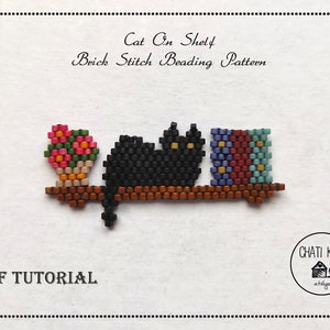 Modello di punto mattone gatto sullo scaffale