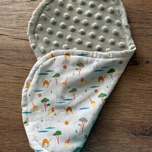 Safari/Zoo Animals Baby Burp Cloth (Neutral Baby Burp Cloth)