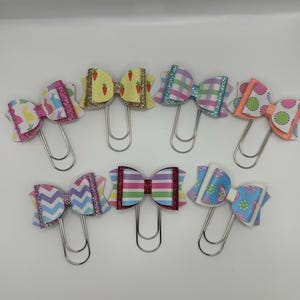 Spring Bow Paperclip Bookmarks, Easter Bow Paperclip Bookmarks (for planners, books, or notebooks)