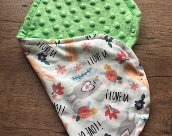 Love Baby Burp Cloth, Neutral Baby Burp Cloth